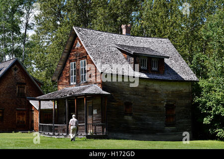 Villaggio fantasma di Val-Jalbert, Canada Foto Stock