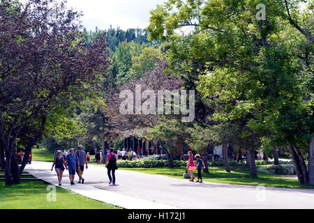 Villaggio fantasma di Val-Jalbert, Canada Foto Stock