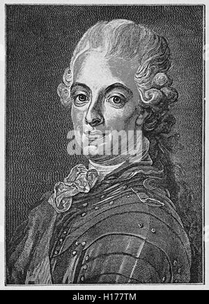 Gustavo III Re di Svezia riformato lo stato con l Illuminazione idee mirando a un liberismo economico. Egli è stato assassinato durante una sfera masquerde, XVIII secolo Foto Stock