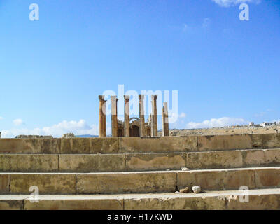 Cella del tempio di Artemide, templi romani a Jerash, Giordania Foto Stock