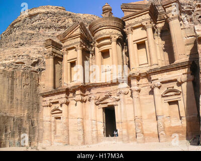 Annuncio Deir, monastero Petra in Giordania Foto Stock