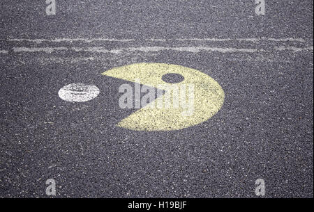 Pacman su terreni urbani, di divertimento all'aperto Foto Stock