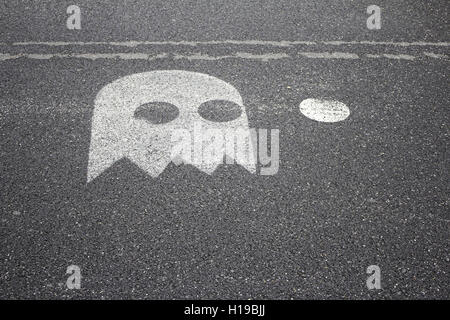 Pacman su terreni urbani, di divertimento all'aperto Foto Stock