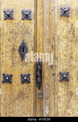 Serratura della porta di sicurezza townhouse, costruzione Foto Stock