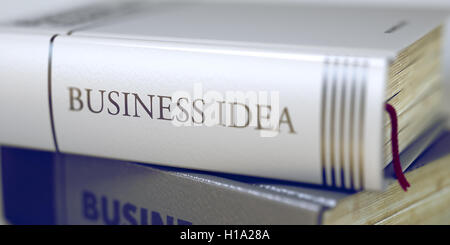 Prenota il titolo sul dorso - Business Idea. 3D. Foto Stock