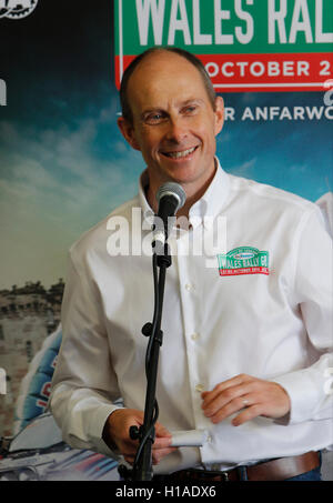 Llyn Brenig Visitor Centre, Cerrigydrudion, Galles. Il 22 settembre, 2016. Rally Galles GB Media Day. Ben Taylor, organizzatore del Rally del Galles GB. Credito: Azione Sport Plus/Alamy Live News Foto Stock