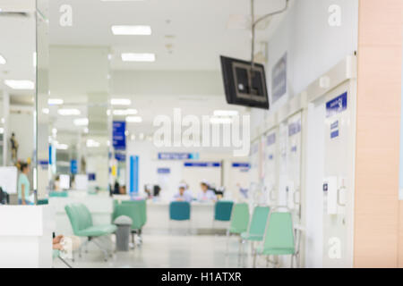 Ospedale interno blur sullo sfondo Foto Stock