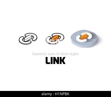 Icona di collegamento in stile differente Illustrazione Vettoriale