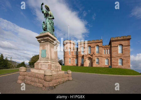 Flora MacDonald statua a Inverness Castle, Inverness-shire Foto Stock