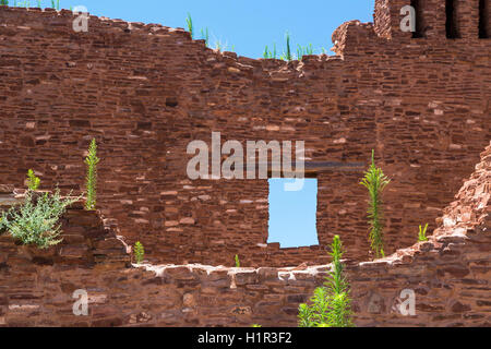 Punta de Agua, New Mexico - LA CHIESA SPAGNOLA A Quarai rovine di Salinas Pueblo Missions National Monument. Foto Stock