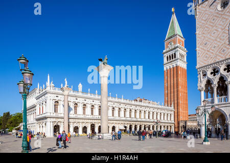 Campanile di San Marco a Piazza di San Marco, Venezia, Veneto, Italia, Europa. Foto Stock