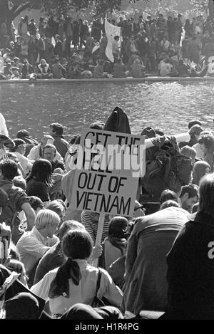 Guerra del Vietnam protesta sul Mall di Washington DC. Foto Stock