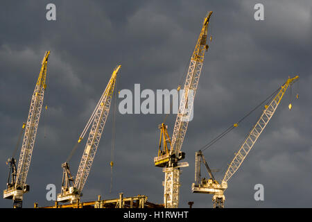 Gru utilizzata nella costruzione del 30 cantieri Hudson progetto sul lato ovest di New York il Mercoledì, 14 agosto 2016. (© Richard B. Levine) Foto Stock