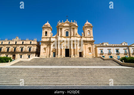 Cattedrale di Noto o Cattedrale di Noto, La Chiesa Madre di San Nicolo è una cattedrale cattolica romana a Noto in Sicilia, Italia. Foto Stock