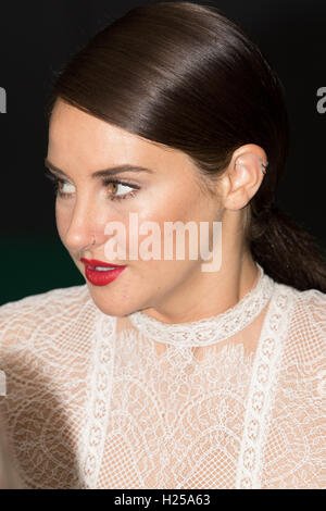 Zurigo, Svizzera. 24Sep, 2016. Shailene Woodley assiste il tappeto verde alla XII Zurigo Film Festival a Corso Kino cinema di Zurigo, Svizzera. Credito: Nicola Mastronardi/Alamy Live News Foto Stock