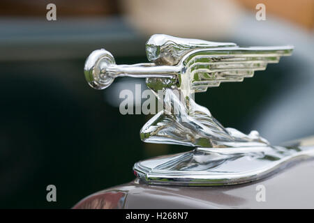 Auto d'epoca ornamento del cofano di un angelo di cromo Foto Stock