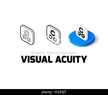 Una acuità visiva icona in stile differente Illustrazione Vettoriale