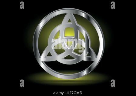 Triquetra simbolo , illustrazione vettoriale ,simbolo di forza, l'onore e gloria, Illustrazione Vettoriale