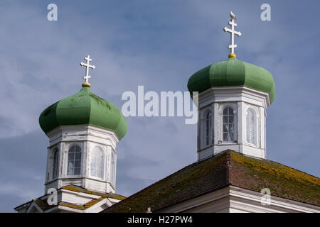 Alaska, Isole Aleutine Isola, Unalaska, Harbor olandese. (53-54-15 N 166-31-68 W) Santa Ascensione cattedrale, Chiesa Ortodossa Russa. Foto Stock