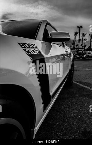 Mustang Boss 302 sul display a 2016 Guerre Race Car Show all'Irwindale Speedway in Irwindale, California Foto Stock