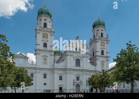 St Stephan cattedrale, Passau, Baviera, Germania Foto Stock