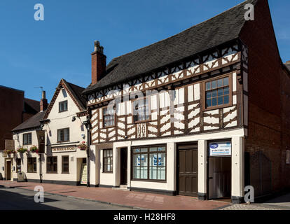 Numero 6 di Sandford Street, Lichfield, Staffordshire, Inghilterra, Regno Unito. Un elencati la metà e la fine del XVI secolo la struttura di legno edificio. Foto Stock