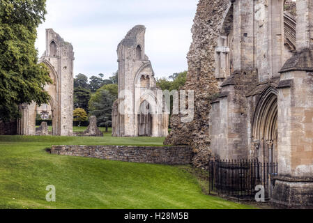 Abbazia di Glastonbury, Glastonbury, Somerset, Inghilterra, Regno Unito Foto Stock