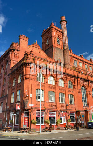 Ex Birreria Cains in Stanhope Street, Liverpool. Precedentemente Higsons Brewery. Foto Stock