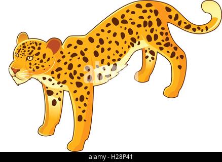 Isometri icona di Leopard Illustrazione Vettoriale
