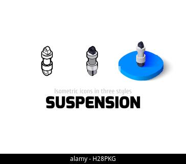 Icona di sospensione in stile differente Illustrazione Vettoriale
