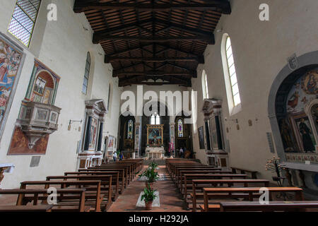 Il monastero degli agostiniani, chiesa di Sant'Agostino, interno, centro storico, San Gimignano Provincia di Siena, Toscana, Italia Foto Stock