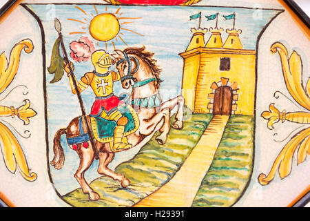 Il siciliano di ceramiche di Caltagirone. Close up Foto Stock