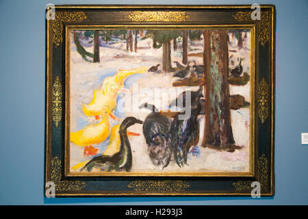 'Duck e tacchini" 1913 da Edvard Munch, (1863-1944), olio su tela, Kode 4 art gallery Bergen, Norvegia Foto Stock