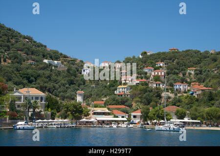 Kioni porto Itaca Island Isole Ionie Grecia Foto Stock