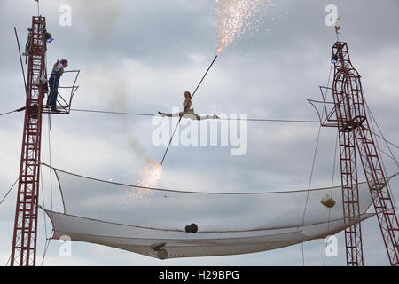 Fino n l'aria a Baiter Park Poole Foto Stock