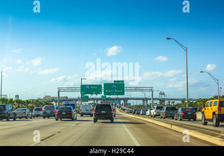 Interstate Miami Florida Foto Stock