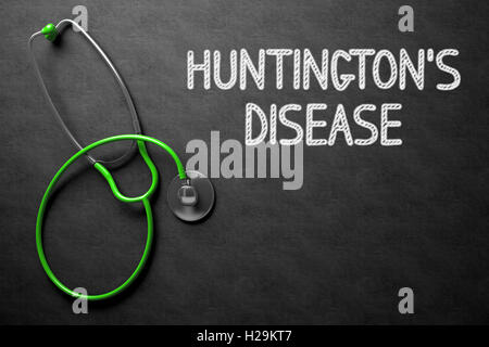 Lavagna con Huntingtons malattia. 3D'illustrazione. Foto Stock