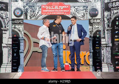 Premiazione dei vincitori del Rally di Roma Capitale 2016 Foto Stock