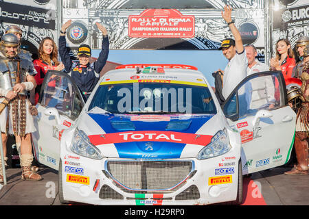 Premiazione dei vincitori del Rally di Roma Capitale 2016 Foto Stock