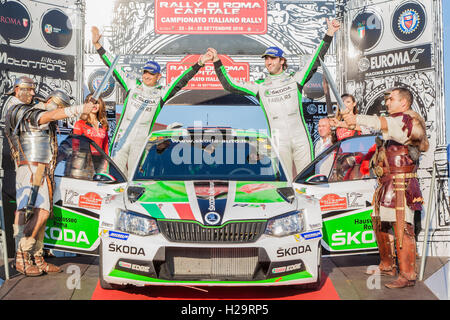 Premiazione dei vincitori del Rally di Roma Capitale 2016 Foto Stock