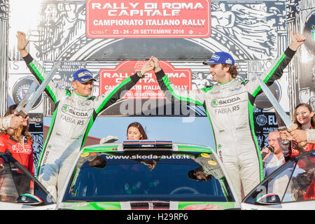 Premiazione dei vincitori del Rally di Roma Capitale 2016 Foto Stock