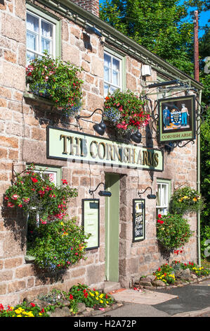 Il Cornish armi in un tradizionale pub di Cornovaglia vicino San Ives in Cornovaglia, England, Regno Unito Foto Stock