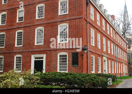 Massachusetts Hall sulla camma pus dell'Università di Harvard Foto Stock