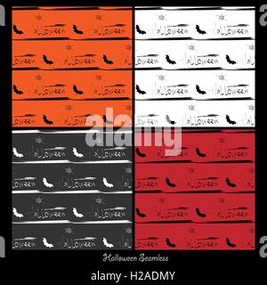 Halloween vettore senza giunture impostato Illustrazione Vettoriale