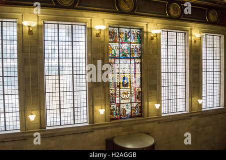 Biblioteca centrale di Manchester interni da E. Vincent Harris, 1930-1934, Manchester, Inghilterra Foto Stock