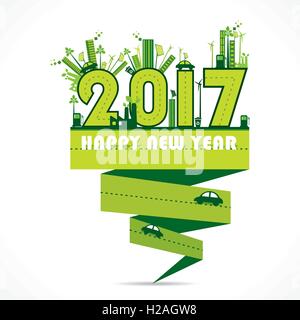 Felice anno nuovo 2017 design Illustrazione Vettoriale