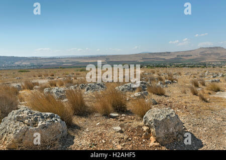 Pietre sul Monte Arbel in Israele Foto Stock