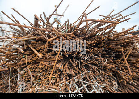 Scarto di acciaio heap Foto Stock