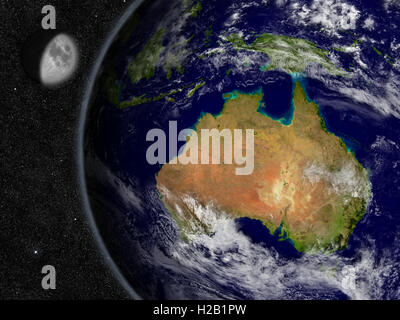 Australia sul pianeta terra Foto Stock