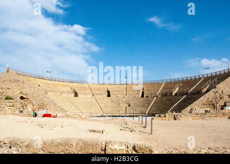 L'Anfiteatro Romano, CESAREA, Israele Foto Stock